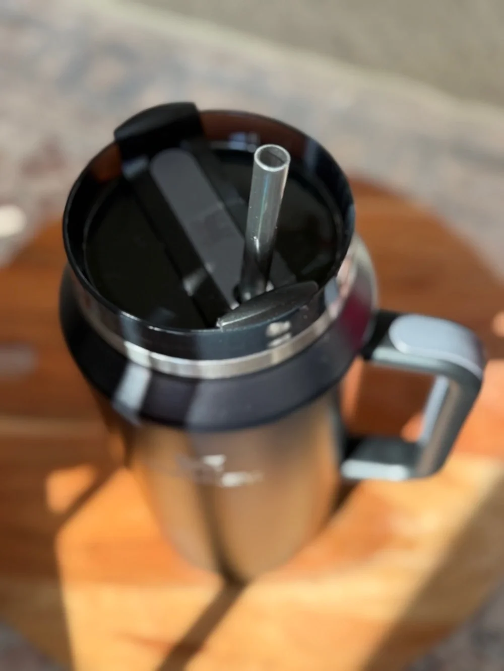 Stanley Black Vacuum Insulated Mug with Stainless Trim 64 oz - Picture 6 of 16